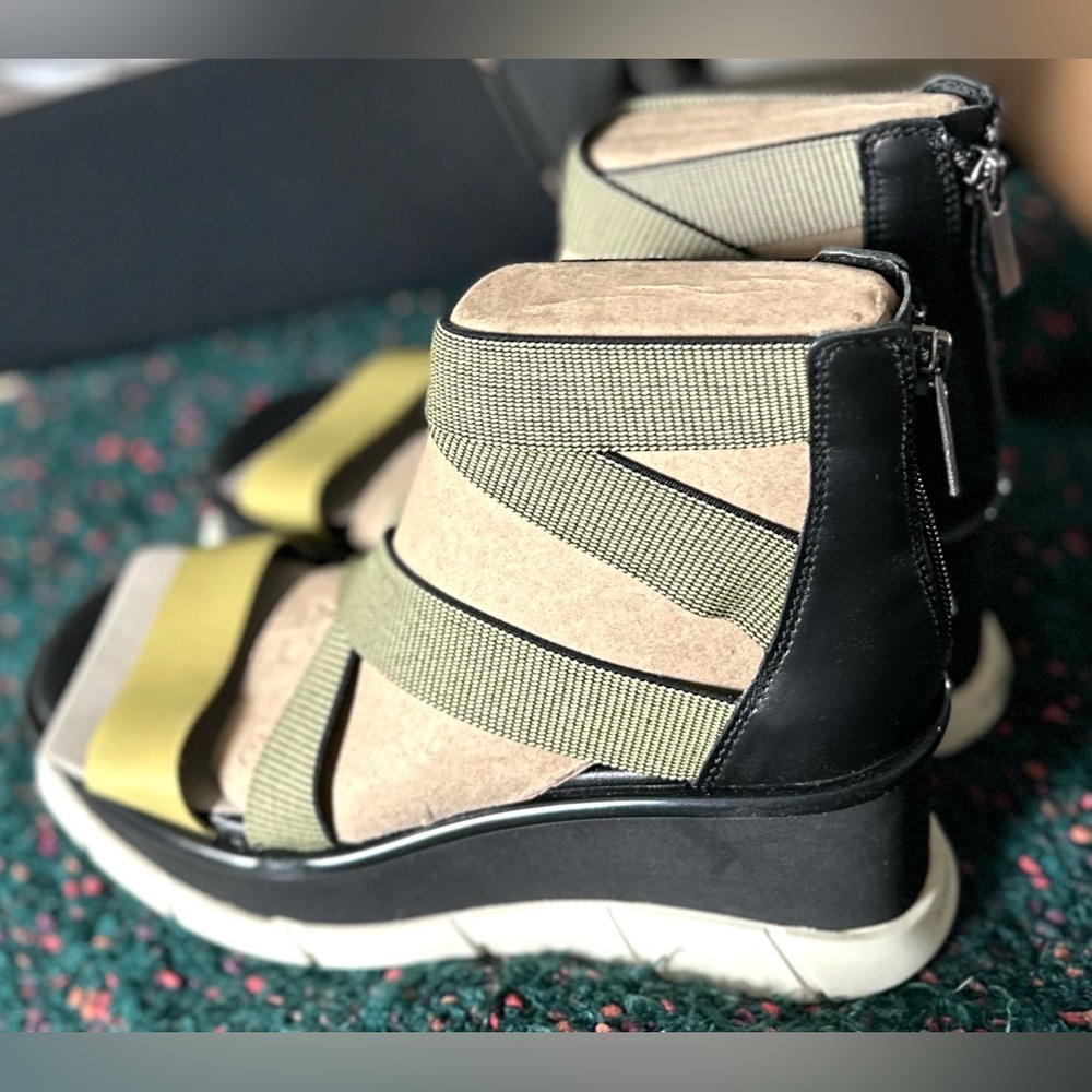 Sorel Joanie III Sport Wedge Sandals Olive NWT 7.5 Comfort Platform - Picture 5 of 14